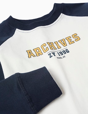 Playera Zippy manga larga para niño