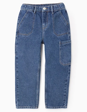 Jeans amplio Zippy lavado claro para niño