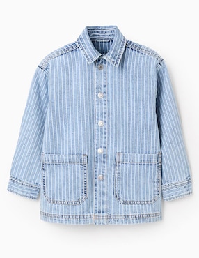 Camisa casual Zippy de mezclilla manga larga para niño