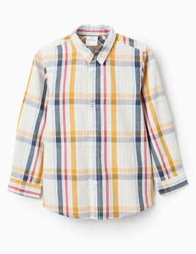 Camisa casual Zippy de algodón manga larga para niño