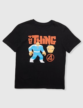 Playera Marvel Los 4 Fantásticos manga corta para niño