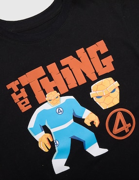 Playera Marvel Los 4 Fantásticos manga corta para niño