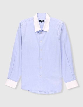 Camisa de vestir Jbe de algodón manga larga para niño