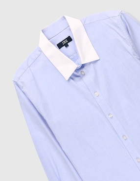 Camisa de vestir Jbe de algodón manga larga para niño
