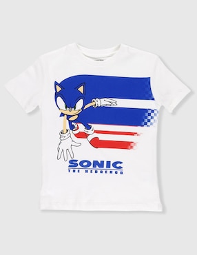 Playera Sonic Sonic The Hedgehug manga corta para niño