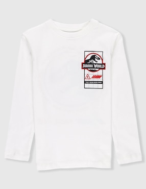 Playera Jurassic World Jurassic World manga larga para niño