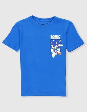 Playera Sonic manga corta para niño