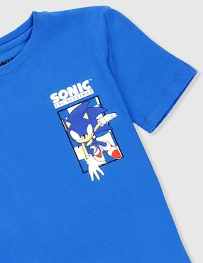 Playera Sonic manga corta para niño