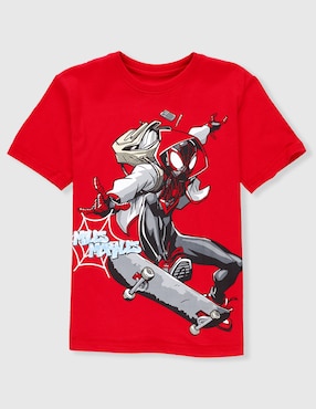 Playera Spider-Man Miles Morales manga corta para niño