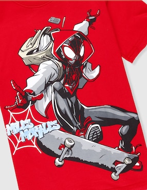 Playera Spider-Man Miles Morales manga corta para niño