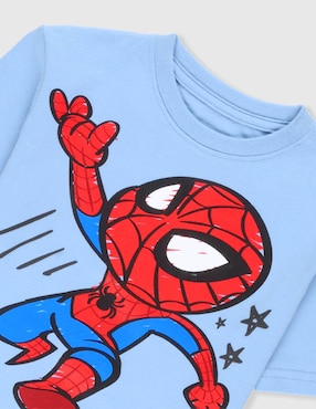 Playera Spider-man Marvel manga corta para niño