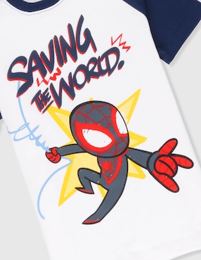 Playera Spider-man Marvel manga corta para niño