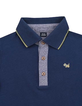 Playera tipo polo Ferrioni Sinedey de algodón para niño
