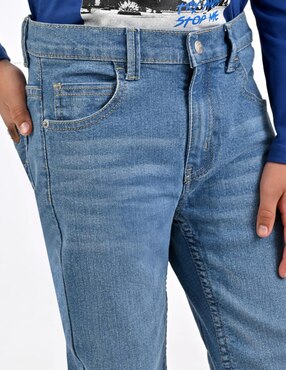 Jeans slim Yale lavado medio para niño