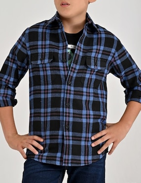 Camisa casual Yale de algodón manga larga para niño
