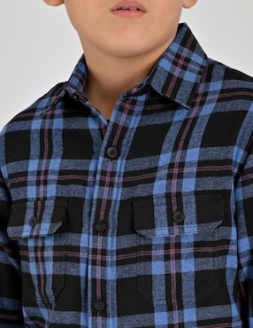 Camisa casual Yale de algodón manga larga para niño