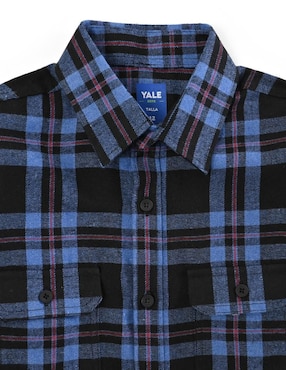 Camisa casual Yale de algodón manga larga para niño