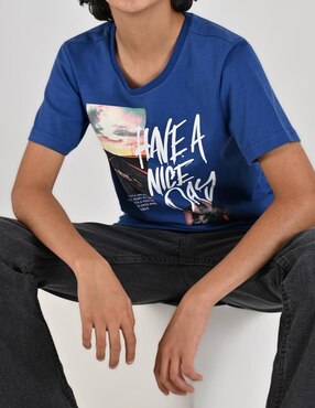 Playera Yale manga corta para niño