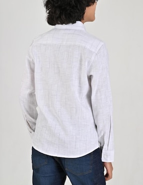 Camisa casual Yale de algodón manga larga para niño