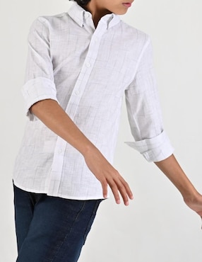 Camisa casual Yale de algodón manga larga para niño