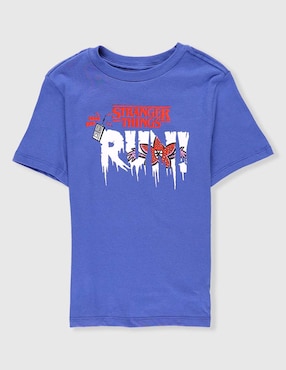 Playera Stranger Things manga corta para preescolar niño