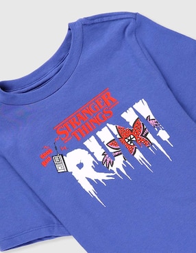 Playera Stranger Things manga corta para preescolar niño