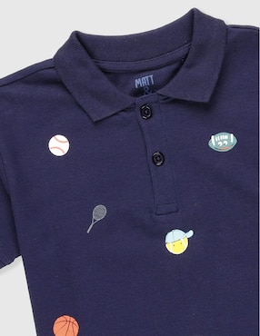 Playera tipo polo Matt & Megan para niño