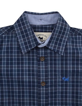 Camisa casual Ferrioni Culbertson de algodón manga larga para niño