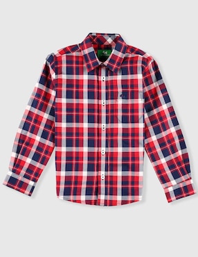 Camisa casual Ferrioni de algodón manga larga para niño