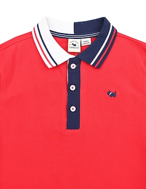 Playera tipo polo Ferrioni Corzo de algodón para niño