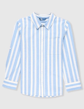 Camisa casual Piquenique de algodón manga larga para niño
