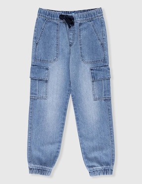 Jeans cargo straight Piquenique para niño