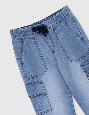 Jeans cargo straight Piquenique para niño