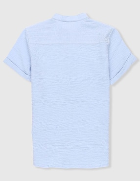 Camisa casual Piquenique de algodón manga corta para niño