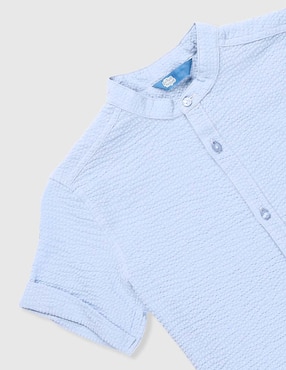 Camisa casual Piquenique de algodón manga corta para niño