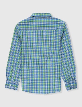 Camisa casual Piquenique de algodón manga larga para niño