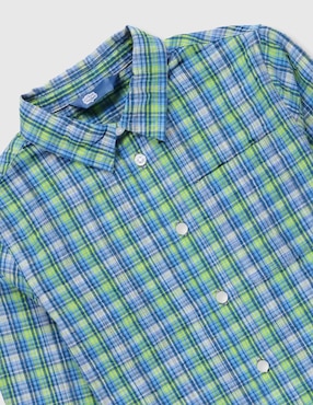 Camisa casual Piquenique de algodón manga larga para niño