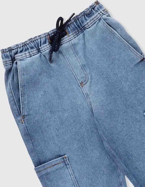 Jeans jogger straight Piquenique deslavado para niño