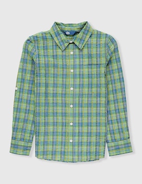 Camisa casual Piquenique de algodón manga larga para niño