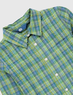 Camisa casual Piquenique de algodón manga larga para niño