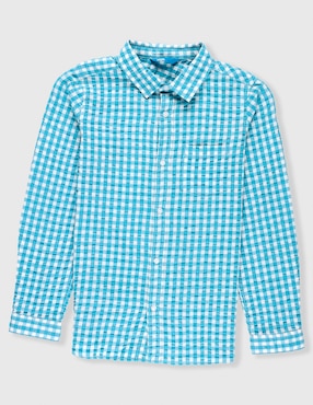 Camisa casual Piquenique de algodón manga larga para niño