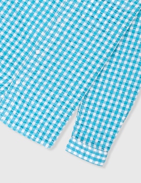 Camisa casual Piquenique de algodón manga larga para niño