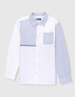 Camisa casual Piquenique de algodón manga larga para niño