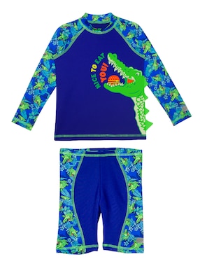 Conjunto wetshirt Sunskin estampado gráfico para niño