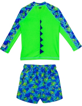 Conjunto wetshirt Sunskin estampado gráfico para niño