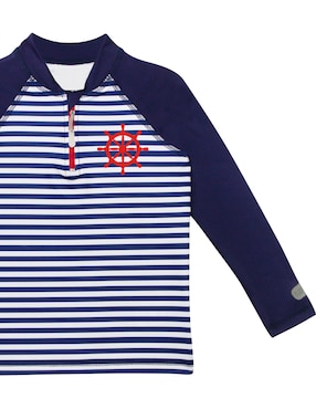 Wetshirt Sunskin estampado a rayas para niño