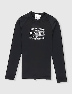 Wetshirt O'Neill estampado texto para niño