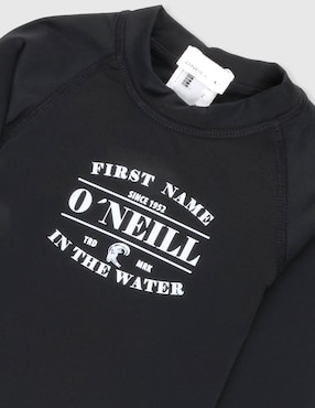 Wetshirt O'Neill estampado texto para niño