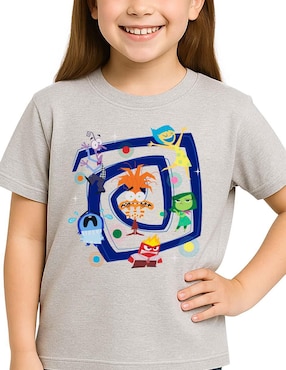 Playera Disney Inside Out 2 Intensamente manga corta para niño