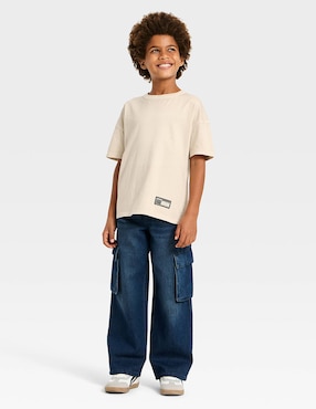 Playera Cat & Jack manga corta para niño